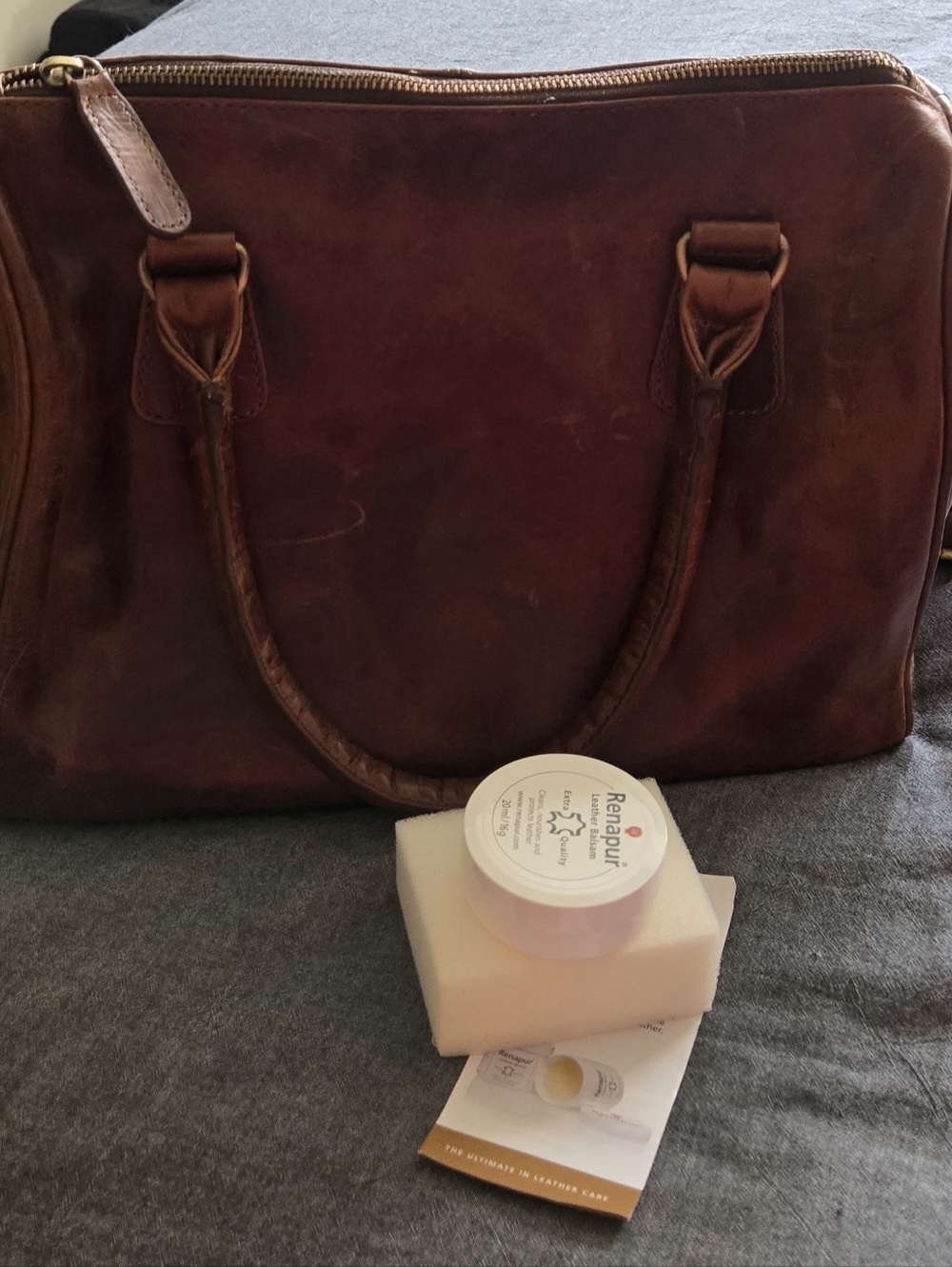 Brand New Handmade Dark Brown Leather Satchel
